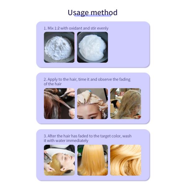 Hair bleaching powder packaging variations