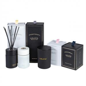 Custom Luxury Classic Candle And Diffuser Set Frosted Soy Candle Gift Set