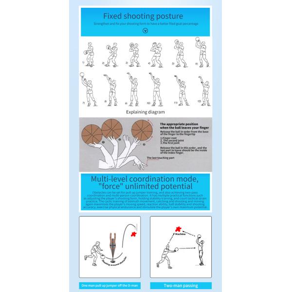 240V AC Black Color Basketball Shooting Machine Adjustable Speed Adult Use