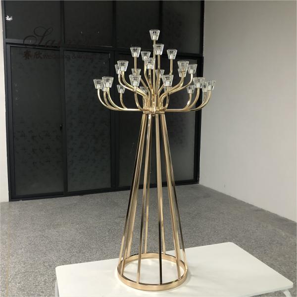 Clear Glass Pillar Candle Holders Wedding Table Center Pieces 115CM