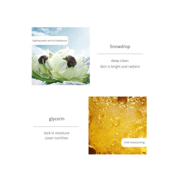 Facial Cleanser Cleansing Moisturizing Whitening Skin Care Washing Amino Acid Face Wash with Brush