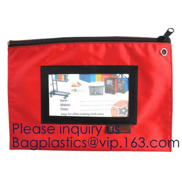 Waterproof Oxford Medicine Safety Bag with Lock and Keys Locking Bank Deposit Bag,Money Bank Bag Zipper Leather Cash Dep