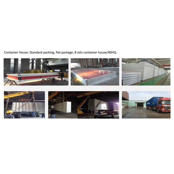 2 Floors Flat Pack Portable Storage Containers Office Center Steel Door With Multi Function