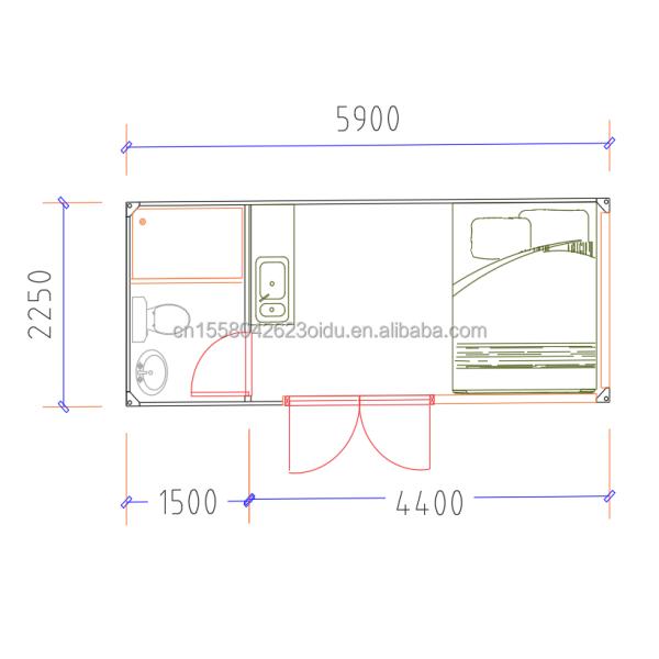 Chinese Design Style EU 20ft Wooden Houses Garden Prefabricated Houses Modern luxury prefab house Steel Structure