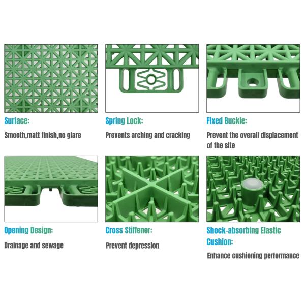 Modular PP Interlocking Sport Floor Tiles Outdoor Tennis Pickleball Basketball Court Flooring