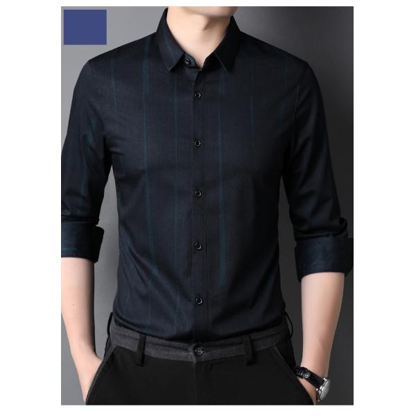 DRESS SHIRTS Custom Formal Shirt For Men Polyester Cotton Long-Sleeved Slim Casual Shirt
