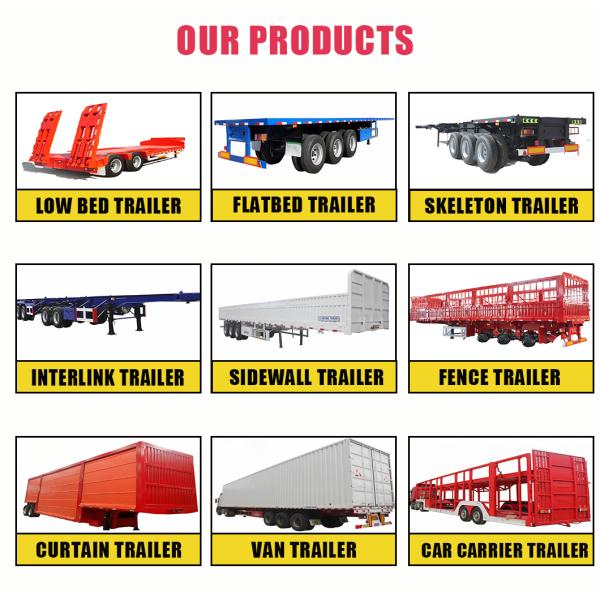 3-Axle Container Flatbed Trailer rear view