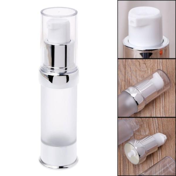 Frosted 30 Ml Airless Cosmetic Bottles BPA Free Environmental Friendly