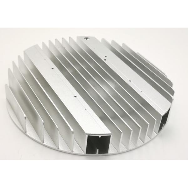 Silver OEM Aluminium Extrusion Profiles Heat Sink Profiles Anodised For Power Amplifier