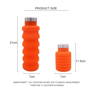 BPA Free Reusable Silicone Folding Water Bottle