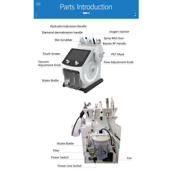 Facial Beauty Microdermabrasion Machine 7 In 1 Deep Cleaning Jet Peeling
