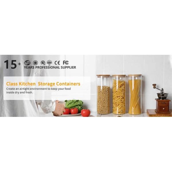 Kitchen Food Canisters High Borosilicate Glass Jars With Acacia Screw Lid