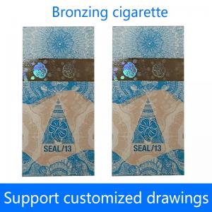 China Custom Holographic Label Printing Seal Cigar Gold Foil Label on sale