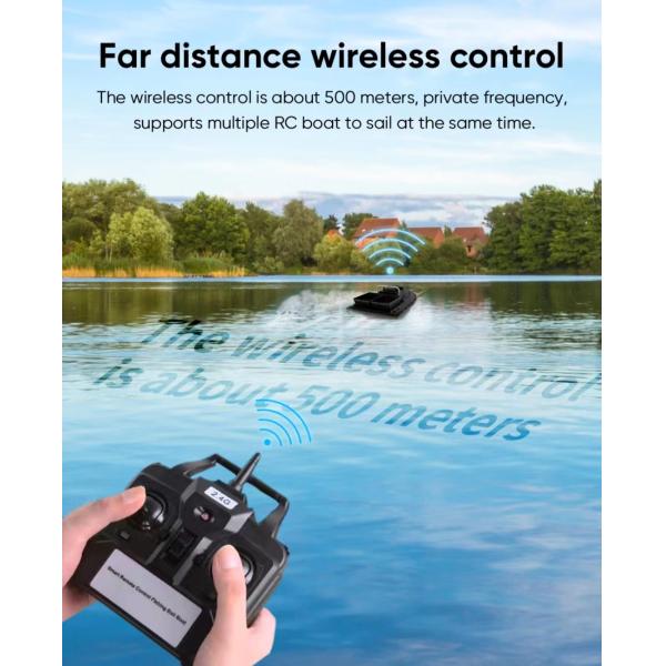 Load Capacity 3kg Fish Bait Boat Auto RC Boat With Fish Finder