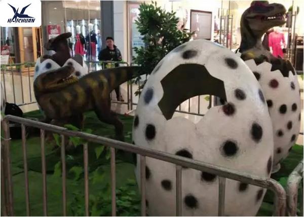 Buy Playground Amusement Equipment Fiberglass Dinosaur Eggs Statues For Taking Photos at wholesale prices