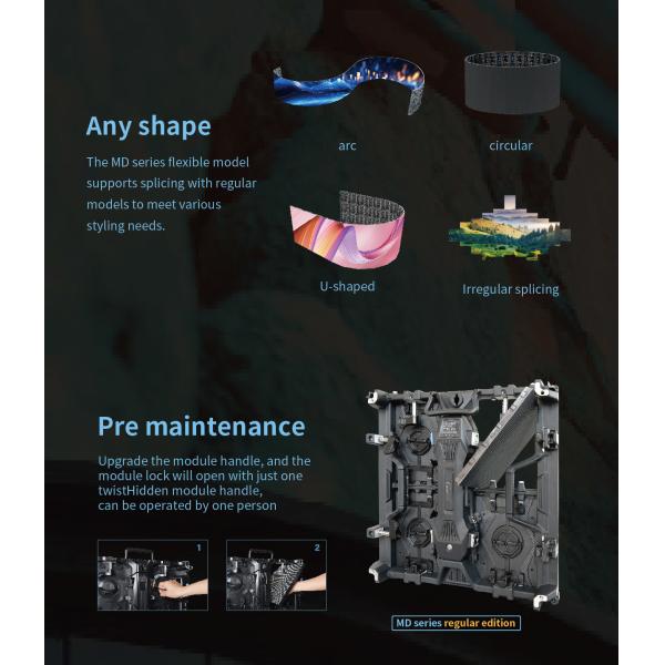 Super Thin Indoor Full Color LED Display High Resolution 2.98mmm MD Series Screen