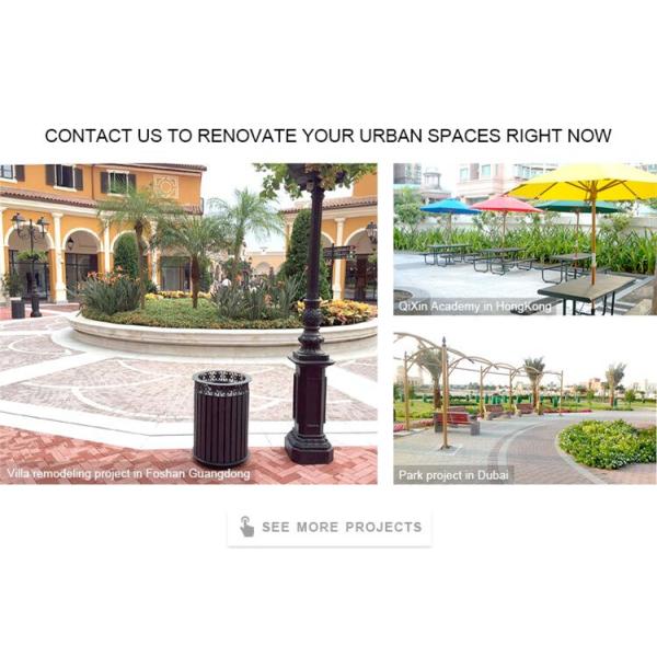 Outdoor Public 120l Garbage Can , Sustainable 32 Gallon Steel Trash Bins