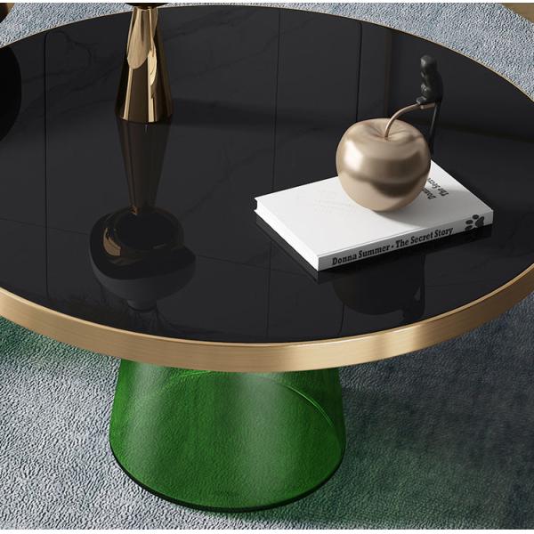 Toughened Bell Blown Glass Coffee Table 35cm High Antiwear