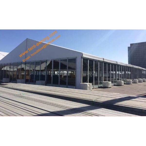 Fireproof Party Tent with Glass Walls Aluminum Structure Wind Resistant Event