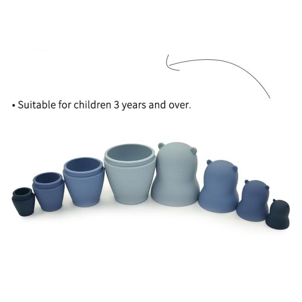 Non Toxic Silicone ODM 1 Year Baby Educational Toys Bear Dolls 4 In 1