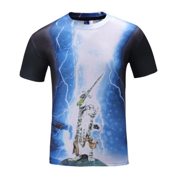 Mens popular 3D digital full printing tshirt