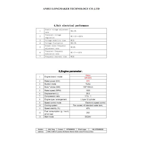 800kw Disel generator ,high quality ,sales well