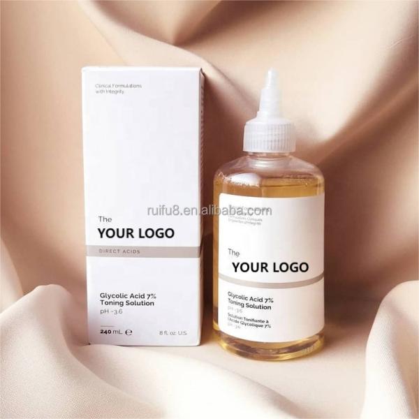 Blackhead Remover Toner OEM Cosmetic Factory 7% Glycolic Acid Fruit Acid Serum