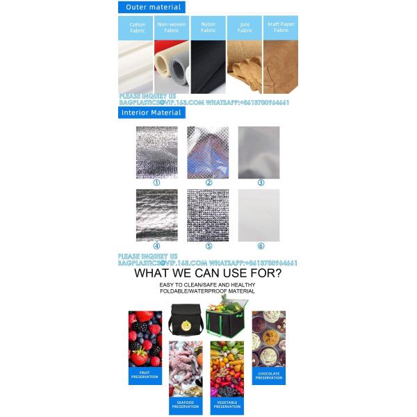 Promotional Custom Logo Printed Eco Friendly Large Capacity Food & Medical Tote Bags Rockbros Insulated Cooler Bag