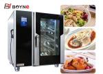 Stainless Steel 6 Trays Combi Oven With Boiler Electric LCD Version can storage