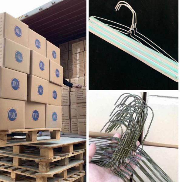 Lightweight Metal Wire Hangers , Dry Cleaning Shops Non Slip Clothes Hangers