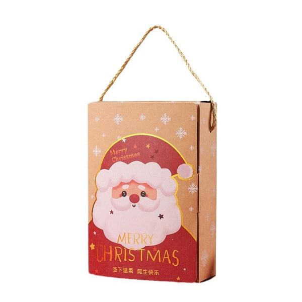 Magic Flame Christmas Card Box Interactive Burning Greeting Card With Candy Storage Kraft Paper Gift Set