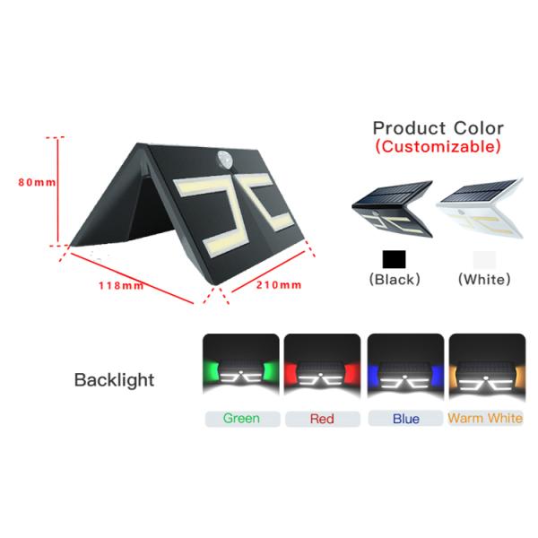 CCT 6000K Solar Powered Garden Lights IP65 Waterproof Solar Path Lights