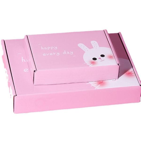 Custom Stock Premium Color Printing Folding Pink Paper Cardboard Corrugated Clothes/Dessert/Cosmetic/Food/Fruit Packaging Packing Carton Gift Shipping Box