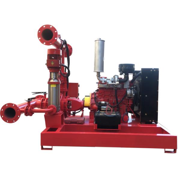 Electric Water High Pressure Stainless Steel Red Standard Exporting Plywood Case 100% Copper Wire Diesel Engine Driven Fire Pump