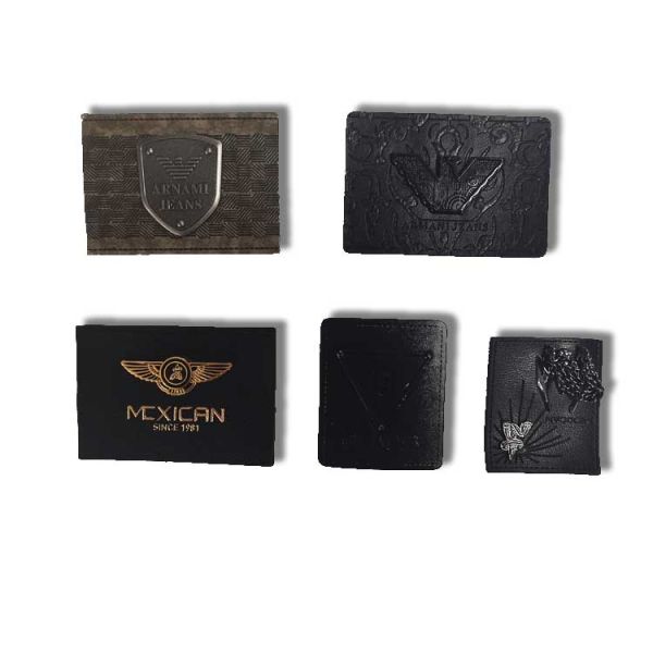 Efficient Custom LOGO Jeans Hat PU Label Tag Embossed Stamp Printing Jeans Real Leather Label Patch With Metal for Clothing