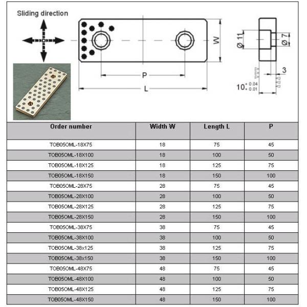 Strengthening Brass Cast Bronze Bearings Slide Block -40~+300℃