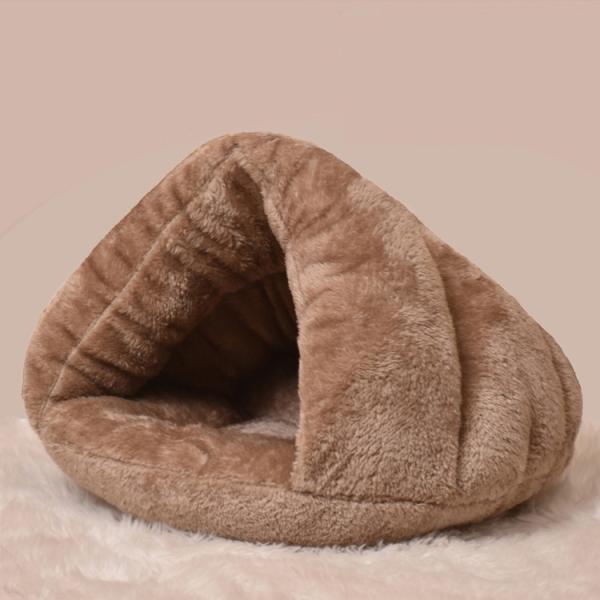 Plush Warm Slippers Shape Cat Snuggle Cave Pet Bed Cushion 40x40cm