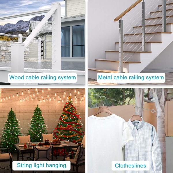 Stainless Steel 7x7 6x36 Dia 8mm IWRC RHRL Hard Soft Eye Finish Ungalvanized Wire Rope Sling