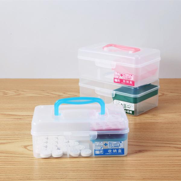 Small Partition First Aid Daily Portable Medication Storage Box
