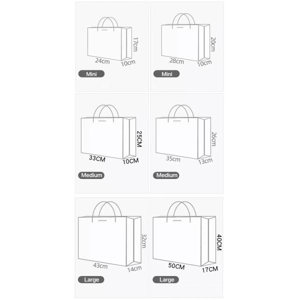 Logo Printed Cosmetic 230gsm Present Paper Bags Twisted Rope Handle Paper Bags