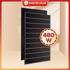 Quality Flexible Mono Facial Solar Panel All Black Shingle Roof Hook 480w for sale