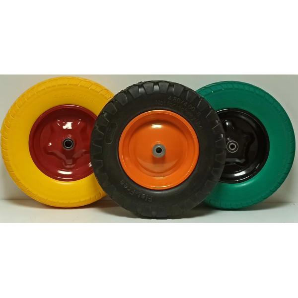 PU Solid Polyurethane Wheel Puncture Proof Rubber Wheelbarrow Wheel