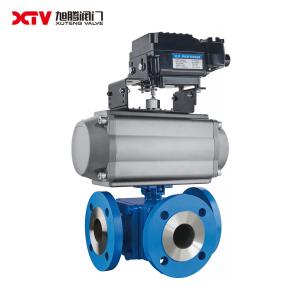 Quality Flanged Tee Type Control Ball Valve for Oil and Gas Industry GOST Standard Channel for sale