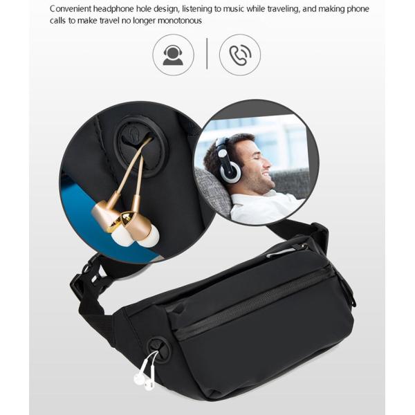 Multiple Pockets Nylon Waist Bag Pouch Unisex Waist Belt Bag Travel Pouch Fanny Pack