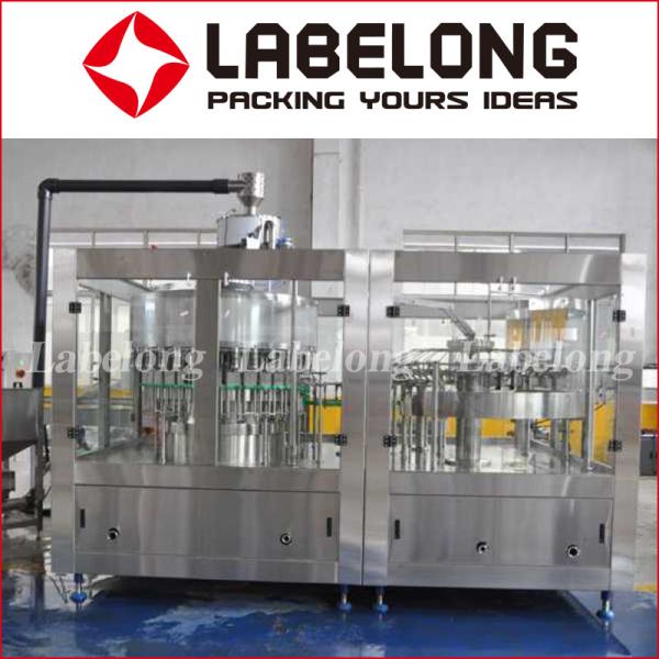 Labelong Juice Bottling Machine 304 Stainless Steel 3 In 1 PLC Control