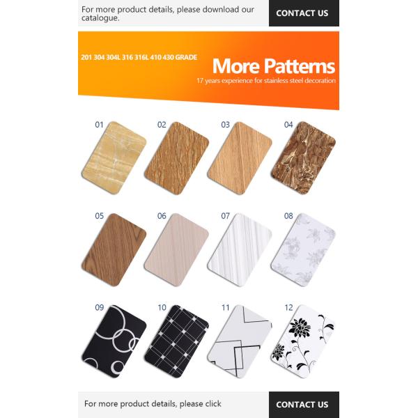 Cold Rolled 316 Stainless Steel Sheet 304 Ss Laminate Plate For Elevator Decorative Wood Grain