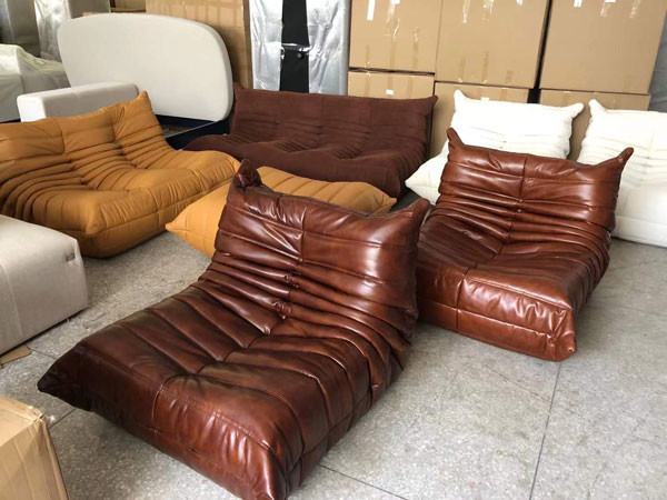 Modular Living Room Sectional Sofa Leather Home Furniture Lazy Sofa Set