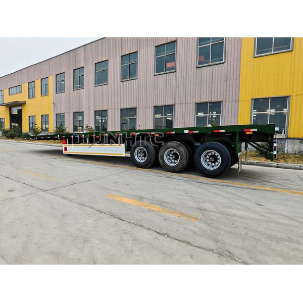 3 Axles 40tons Flatbed Semi Trailer Used for 20ft 40ft Containers