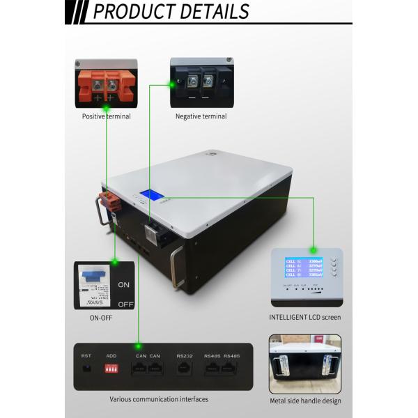 Off Grid Solar PV 100ah Lithium Battery Pack 48V Lifepo4 IP20