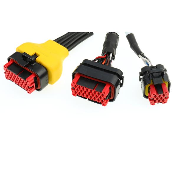 Red 24awg Wire Harness Assembly With Oem / Odm Services For Auto